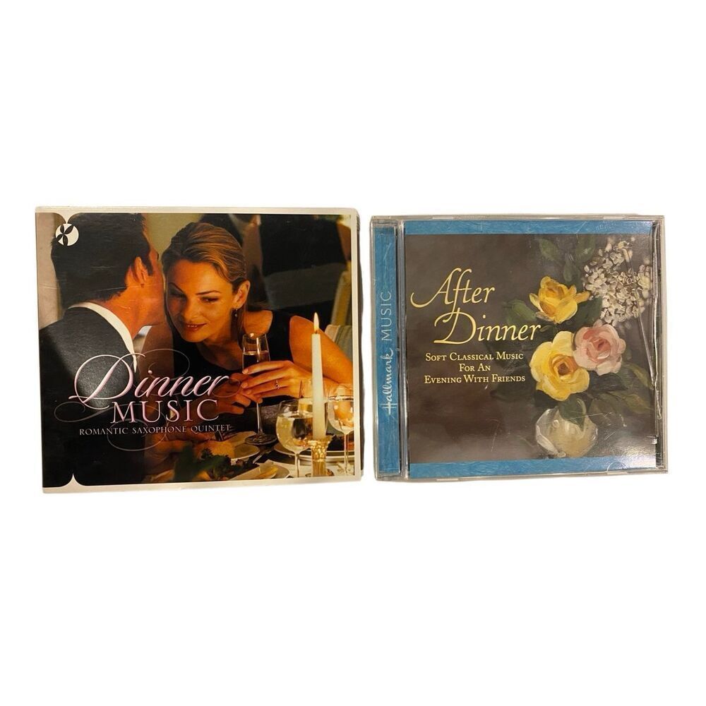 Lot Of 2 Set Dinner Music Romantic Saxophone After Dinner Hallmark CD Vintage